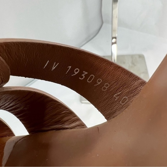 YVE SAINT LAURENT Tribute Brown T-strap Patent Leather Platform Sandal NWT - Picture 11 of 13
